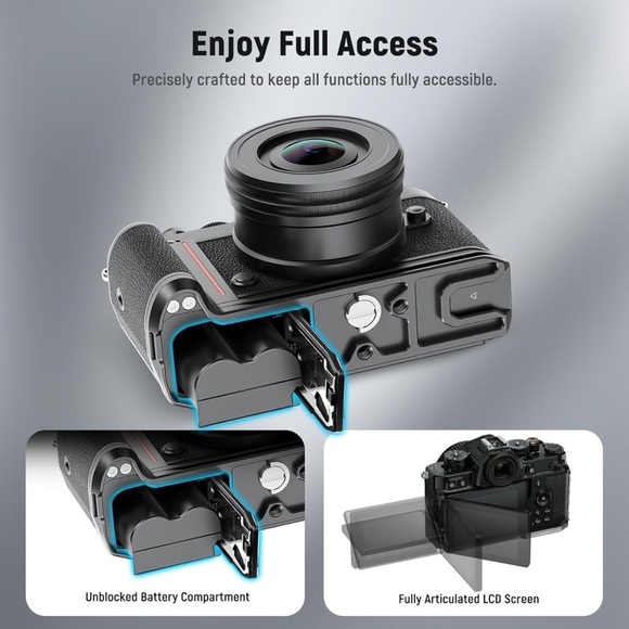 NEEWER Z f Handgrip L Shape Nikon Ultra Thin Retro Camera Mounting Baseplate - Picture 8 of 10